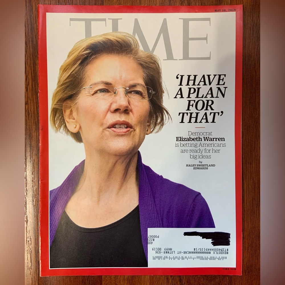 Time Magazine - Elizabeth Warren - May 20, 2019